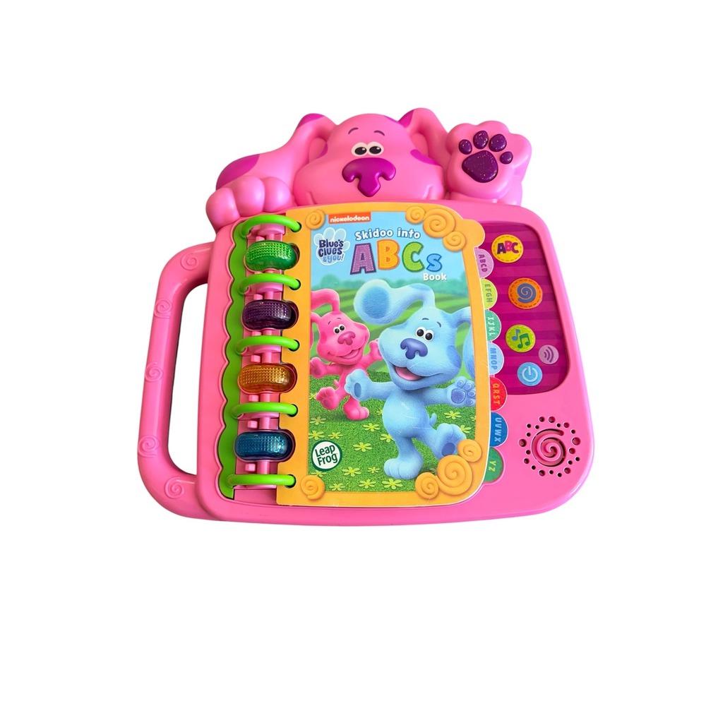 LeapFrog Blue's Clues & You! Skidoo Into ABCs Electronic Activity Book Toy, Pink